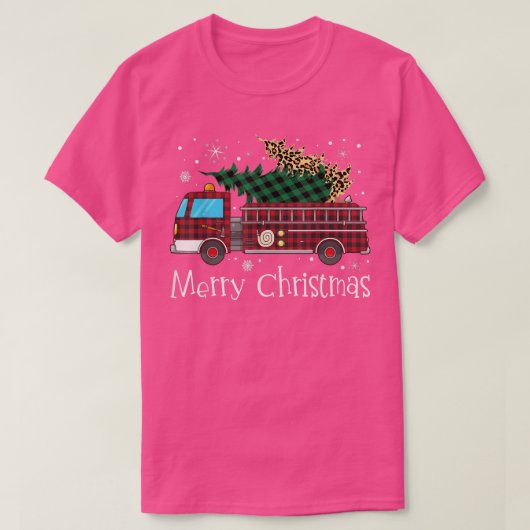 Fury Firefighter-kerstboom Fire Truck Buffal T-shirt (Design voorkant)