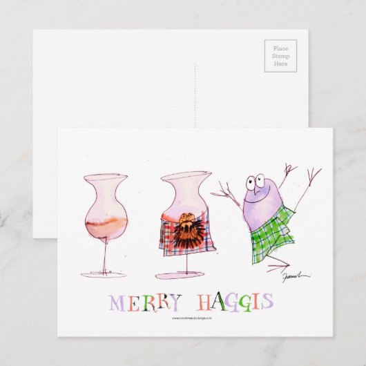 fury haggis feestdagenkaart (Voorkant / Achterkant)