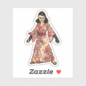 Fury in a Kimono, , Grappig Cadeau Sticker (Vel)