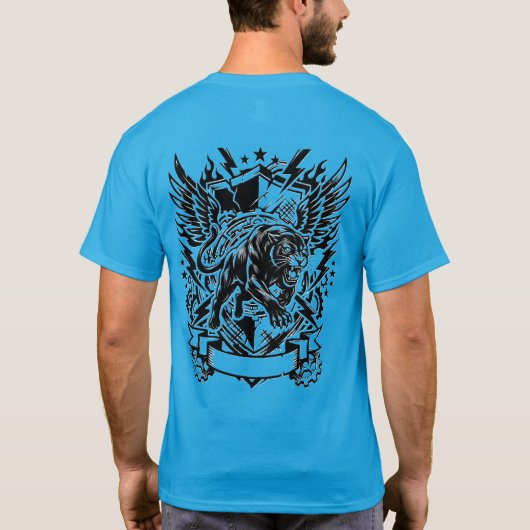 Fury Panther Crest Shirt – Vintage Zwarte Panter (Achterkant)