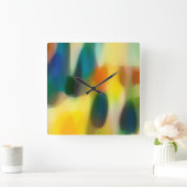 Fury Rain Beach House Vierkante Klok (Huis)