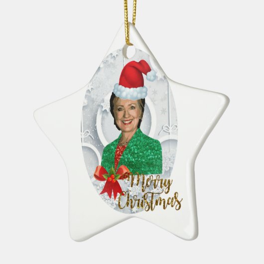 fury xmas Hillary clinton Keramisch Ornament (Links)