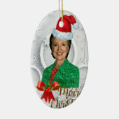 fury xmas Hillary clinton Keramisch Ornament (Rechts)