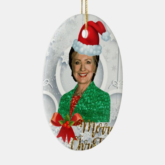 fury xmas Hillary clinton Keramisch Ornament (Rechts)