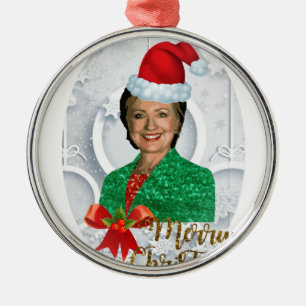 fury xmas Hillary clinton Metalen Ornament