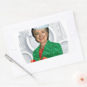 fury xmas Hillary clinton Rechthoekige Sticker (Envelop)