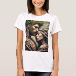 fusão homem e natureza t-shirt