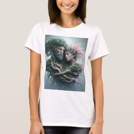 fusão homem e natureza t-shirt