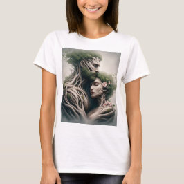 fusão homem e natureza t-shirt