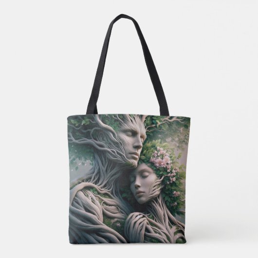 fusão homem e natureza tote bag (Achterkant)