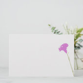 Fuschia Anjer Bloemen Briefpapier (Staand voorkant)