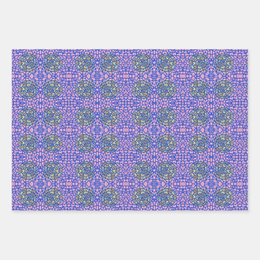 FUSCHIA DOODLE PARTY INPAKPAPIER (Voorkant 3)