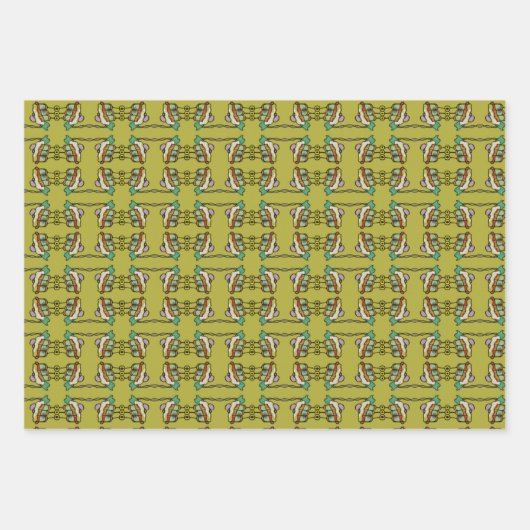 FUSCHIA DOODLE PARTY INPAKPAPIER (Voorkant 2)