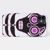 Fuschia Fiesta Skull White Case-Mate iPhone Case (Achterkant (horizontaal))