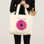Fuschia Flower Jumbo Canvas tas (Voorkant (product))