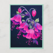 FUSCHIA FLOWERS #1 BRIEFKAART (Voorkant)