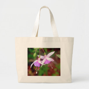 Fuschia Flowers Grote Tote Bag