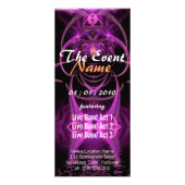 Fuschia Fractal Event Flyer Reclamekaart (Voorkant)