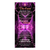 Fuschia Fractal Event Flyer Reclamekaart (Achterkant)