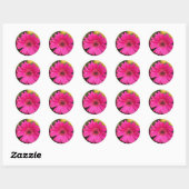 Fuschia Gerbera Daisy Sticker (Vel)