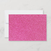 Fuschia Glitter Elegante Jurk Sweet 16 Verjaardag Save The Date (Achterkant)