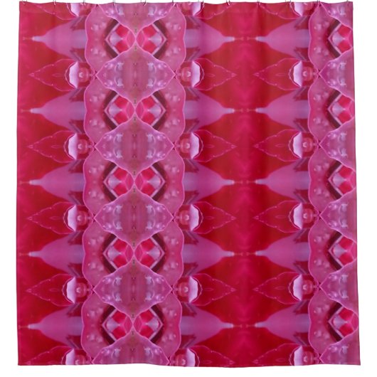 Fuschia Ikat Douchegordijn (Voorkant)
