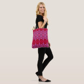 Fuschia Ikat Tote Bag (Op model)