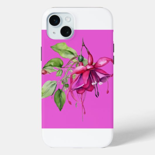 Fuschia iPhone 15 hoesje (Achterkant)