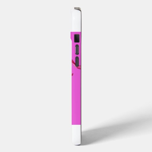 Fuschia iPhone 15 hoesje (Achterkant / Links)