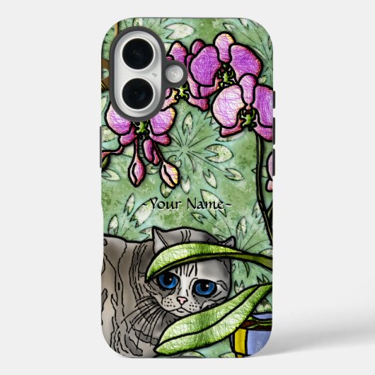 Fuschia & Kat (gepersonaliseerd) Case-Mate iPhone Case (Achterkant)