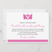 Fuschia Papel Picado Tortelduifjes Weddenschap Kaart (Voorkant)