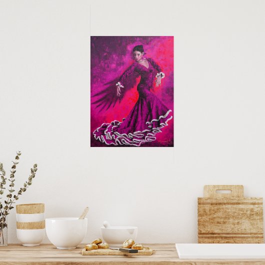 Fuschia Phoenix Poster (Keuken)