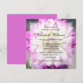 Fuschia Pink en White Dahlia Vrijgezellenfeest Kaart (Voorkant / Achterkant)