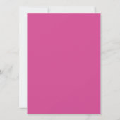 Fuschia Pink en White Floral Wedding Invitations Kaart (Achterkant)