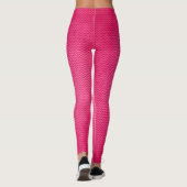 Fuschia roze gepatterde actieve kleding leggings (Achterkant)
