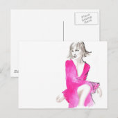 Fuschia Silk Briefkaart (Voorkant / Achterkant)