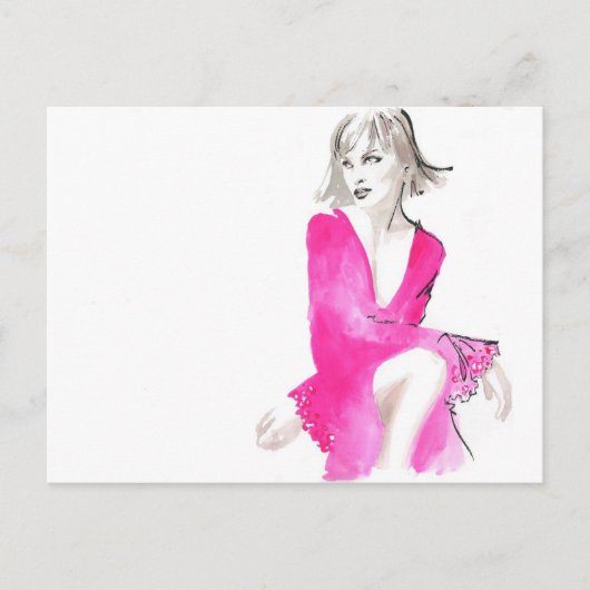 Fuschia Silk Briefkaart (Voorkant)