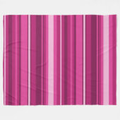Fuschia strepen fleece deken (Voorkant (Horizontaal))