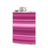 Fuschia strepen heupfles (Links)