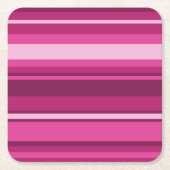 Fuschia strepen kartonnen onderzetters (Voorkant)