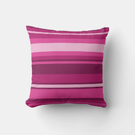 Fuschia strepen kussen