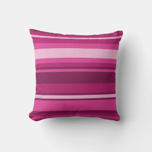 Fuschia strepen kussen