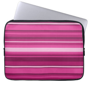 Fuschia strepen laptop sleeve