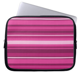 Fuschia strepen laptop sleeve