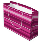 Fuschia strepen large cadeautasje (Achterkant Gekanteld)
