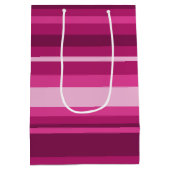 Fuschia strepen medium cadeauzakje (Achterkant)