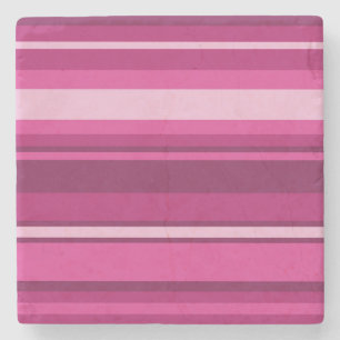 Fuschia strepen stenen onderzetter