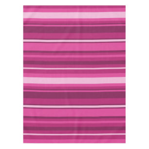 Fuschia strepen tafelkleed