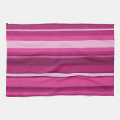 Fuschia strepen theedoek (Horizontaal)