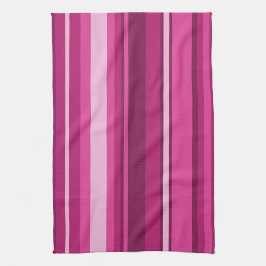 Fuschia strepen theedoek (Verticaal)